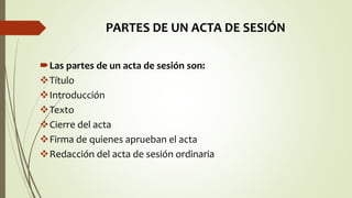 El acta | PPTX