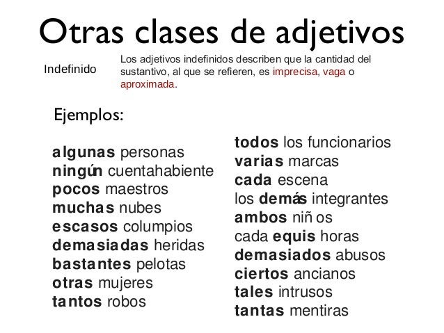 El adjetivo