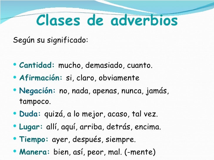 El adverbio