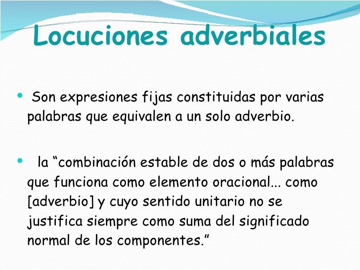 El Adverbio
