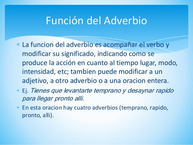 El adverbio