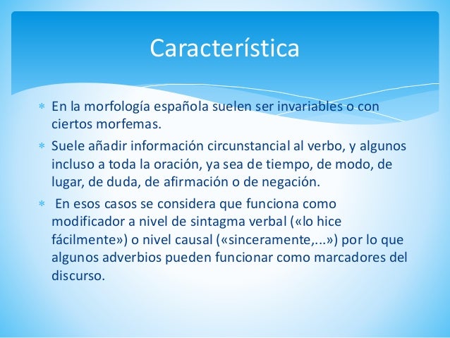 El adverbio