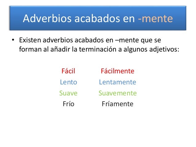 El adverbio