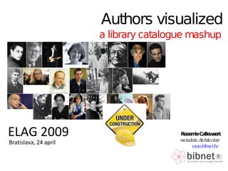 ELAG 2009 a library catalogue mashup Authors visualized Rosemie Callewaert metadata Architecture www.bibnet.be   Bratislava, 24 april 