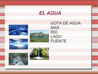 EL AGUA GOTA DE AGUA