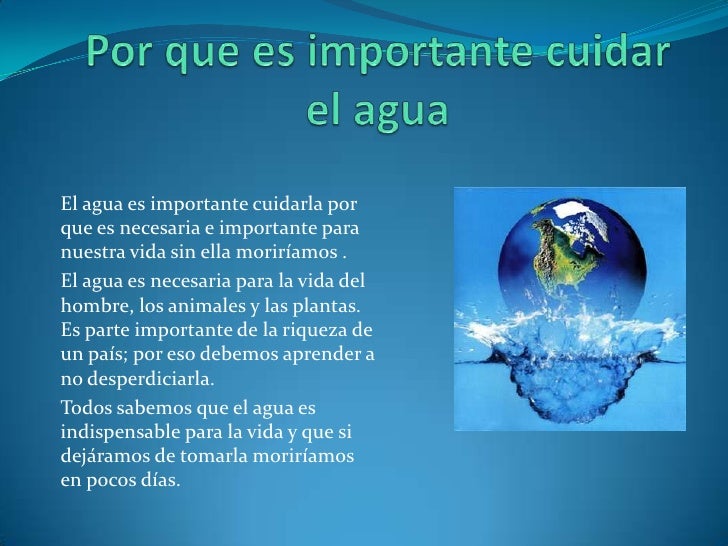 Por Que Es Importante El Cuidado Del Agua Chefli