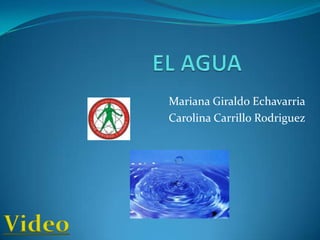 EL AGUA Mariana Giraldo Echavarria Carolina Carrillo Rodriguez Video 