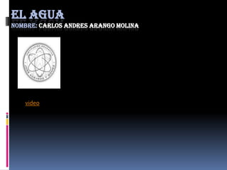 video EL AGUANOMBRE: CARLOS ANDRES ARANGO MOLINA 