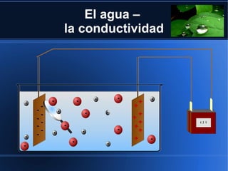 El agua –
      la conductividad




                     +
  -              +
-
  -             +  +
-
  -                +     4 ,5 V
-                +
  -                +
-
                 +
 