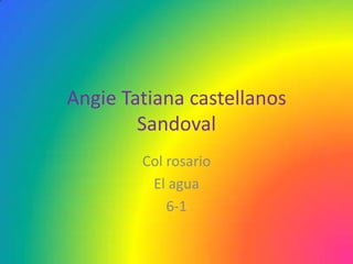 Angie Tatiana castellanos
        Sandoval
        Col rosario
         El agua
            6-1
 
