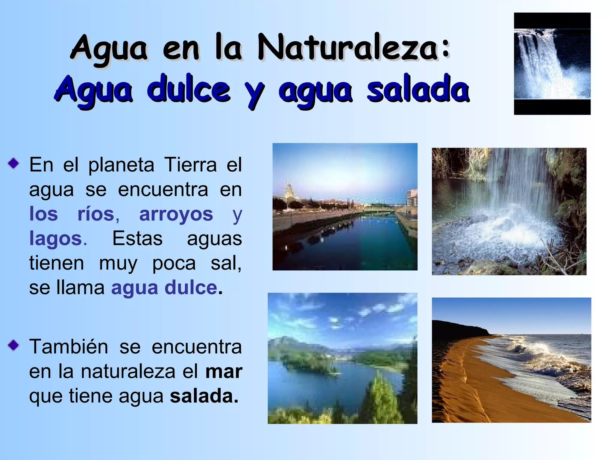 El agua en primero de Primaria El agua en primero de Primaria
