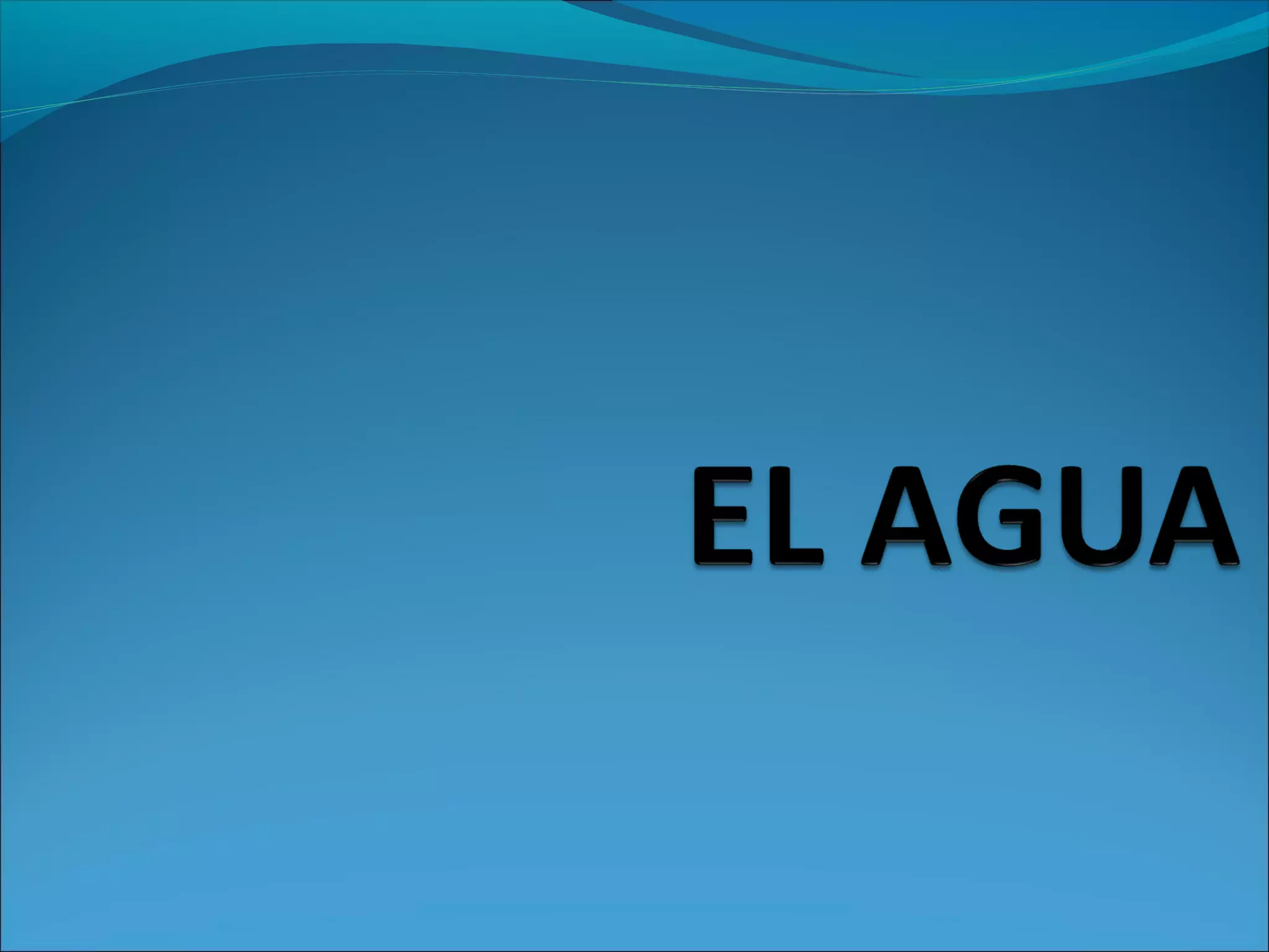 El agua