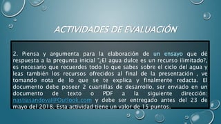 El agua dulce y la escasez de agua en el mundo | PPTX