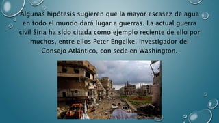 El agua dulce y la escasez de agua en el mundo | PPTX