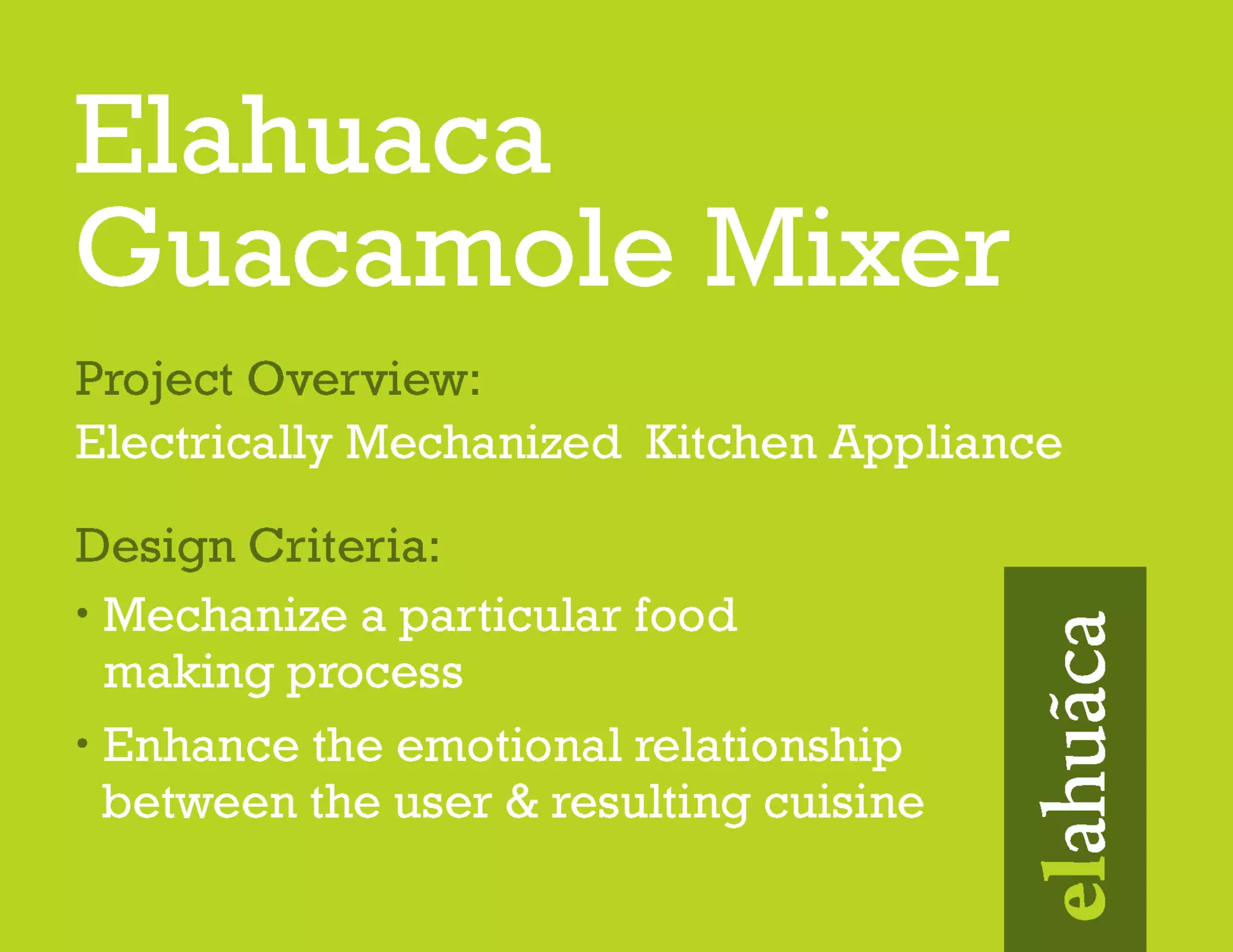 Guacamole Mixer Design Presentation PPT