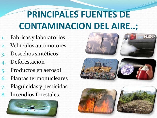 La contaminación del aire