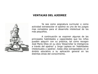 El ajedrez como herramienta educativa | PPTX