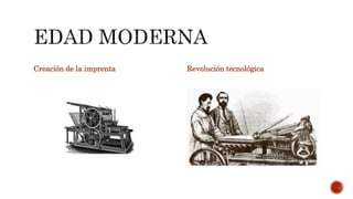 Creación de la imprenta Revolución tecnológica
 