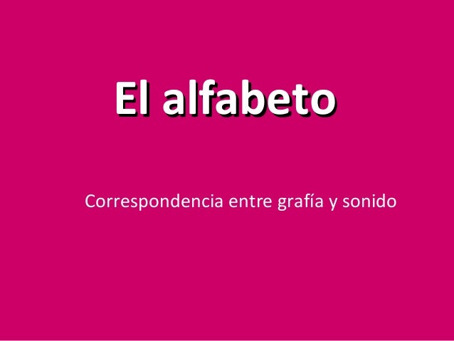 El Alfabeto Sonidos