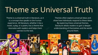 Theme Exploring ELA Literary Themes Education Presentation in Dark Green and Yellow ...