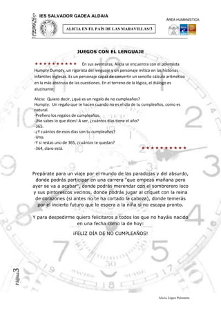 IES SALVADOR GADEA ALDAIA
______________________________________________________________________
Alicia López Palomera
ÁRE...