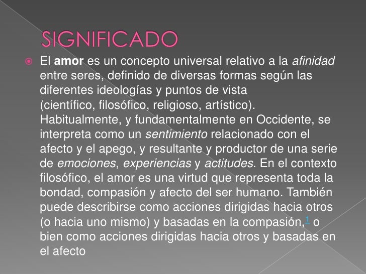 El Significado Del Amor