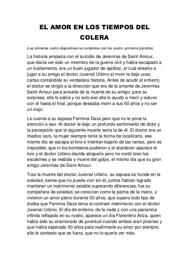 El amor en los tiempos del còlera