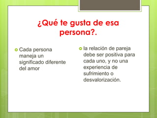 El amor y las parejas | PPTX