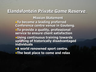 Elandsfontein Private Game Reserve   ,[object Object],[object Object],[object Object],[object Object],[object Object],[object Object]