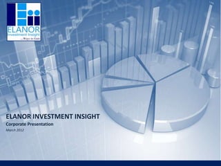 ELANOR INVESTMENT INSIGHT
Corporate Presentation
March 2012
 