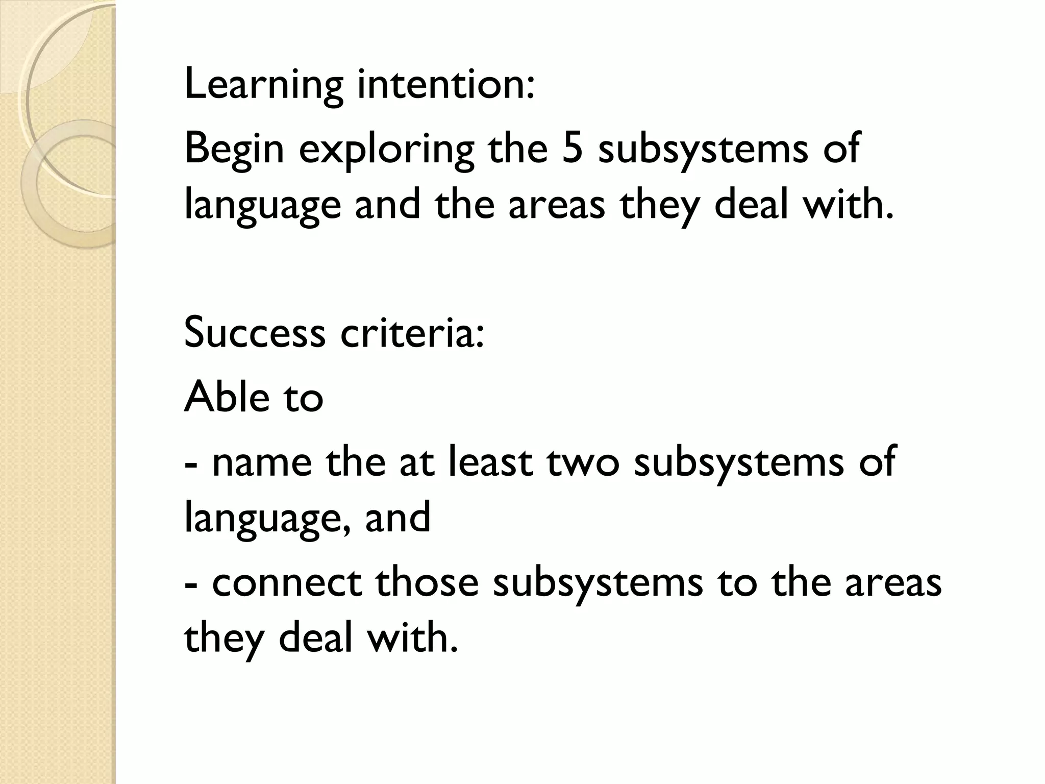 L1 - Introduction to English Language | PPT