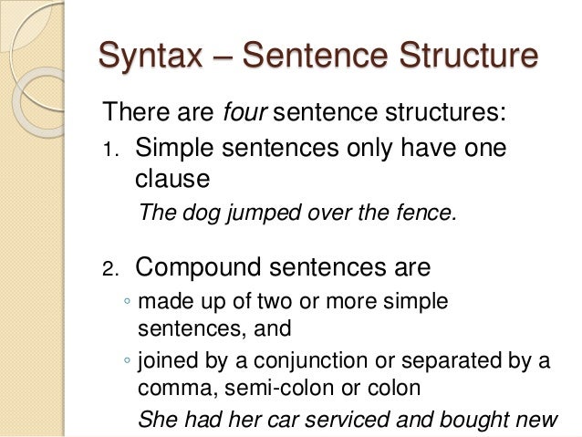 Ch 4.3 Syntax