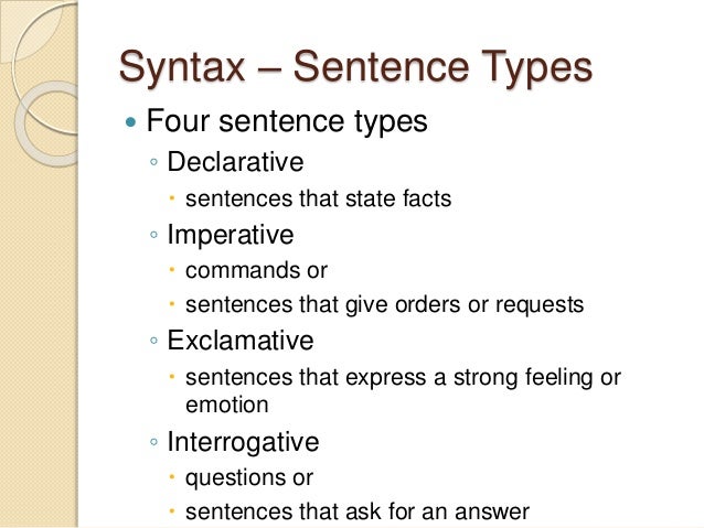 Ch 4.3 Syntax