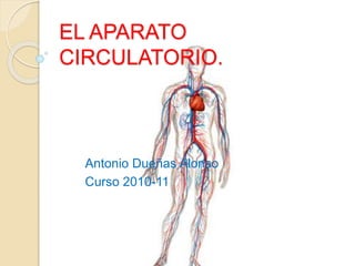 EL APARATO
CIRCULATORIO.
Antonio Dueñas Alonso
Curso 2010-11
 