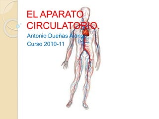 EL APARATO
CIRCULATORIO.
Antonio Dueñas Alonso
Curso 2010-11
 