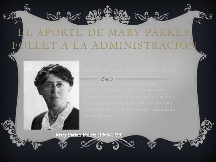 El aporte de mary parker follet a la