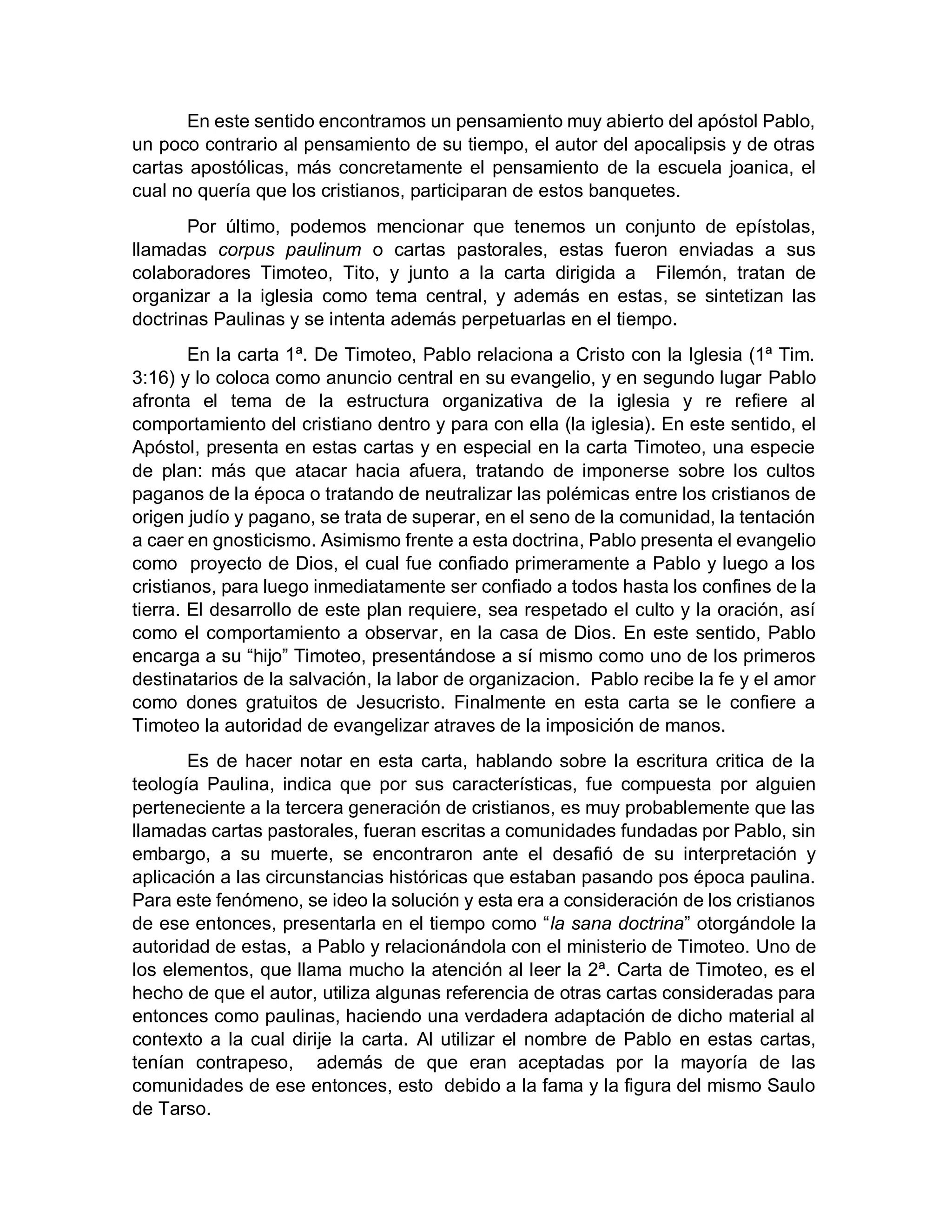 El apostol pablo y sus epistolas | PDF