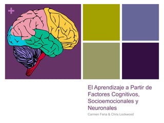 +
El Aprendizaje a Partir de
Factores Cognitivos,
Socioemocionales y
Neuronales
Carmen Feria & Chris Lockwood
 