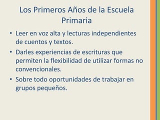 el aprendizaje de la lectura y escritura | PPTX