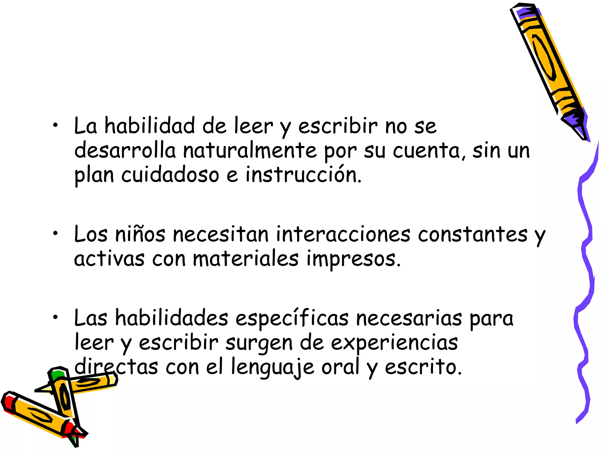 El aprendizaje de la lectura y la escritura | PPT | Descarga Gratuita