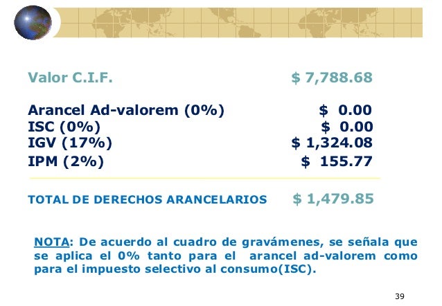 El Arancel Y Politica Arancelaria Peru