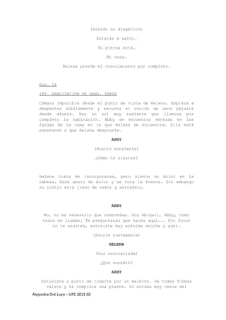 Guión (cortometraje) “El arca de madera”  