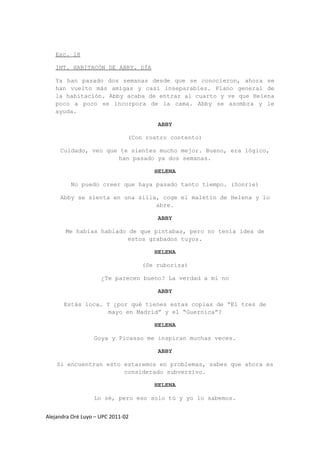 Guión (cortometraje) “El arca de madera”  