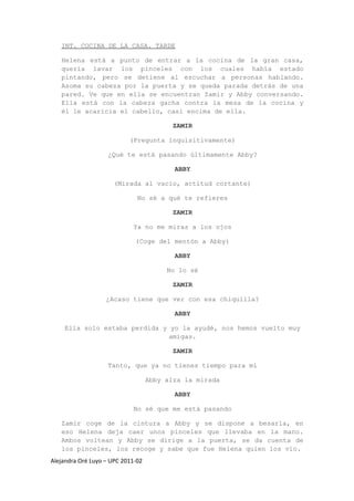 Guión (cortometraje) “El arca de madera”  