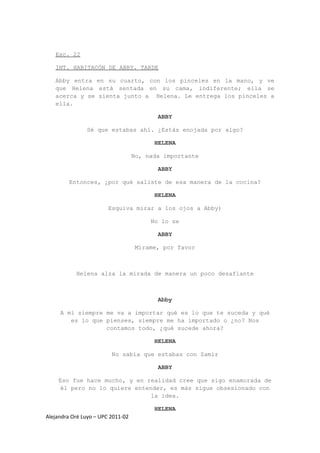 Guión (cortometraje) “El arca de madera”  