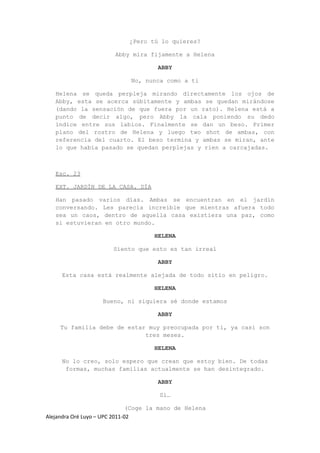 Guión (cortometraje) “El arca de madera”  