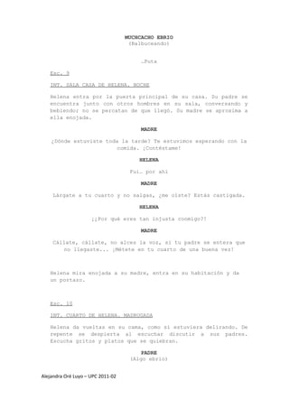 Guión (cortometraje) “El arca de madera”  