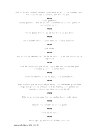 Guión (cortometraje) “El arca de madera”  