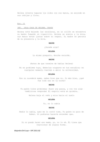 Guión (cortometraje) “El arca de madera”  