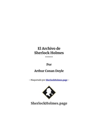 Departamento Incienso atravesar El archivo de Sherlock Holmes